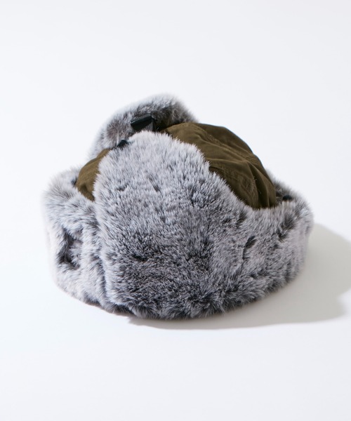 POLeR(ポーラー)の「【POLER】 ミリタリーファーバイザーキャップ(ハット・メンズ・ブラック/ブラウン/オリーブ・ONE SIZE)」の7枚目の写真