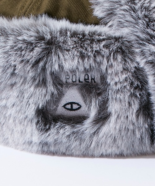 POLeR(ポーラー)の「【POLER】 ミリタリーファーバイザーキャップ(ハット・メンズ・ブラック/ブラウン/オリーブ・ONE SIZE)」の10枚目の写真