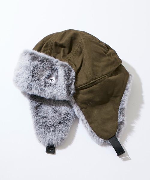 POLeR(ポーラー)の「【POLER】 ミリタリーファーバイザーキャップ(ハット・メンズ・ブラック/ブラウン/オリーブ・ONE SIZE)」の9枚目の写真