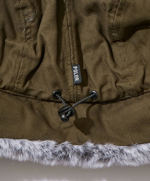 POLeR(ポーラー)の「【POLER】 ミリタリーファーバイザーキャップ(ハット・メンズ・ブラック/ブラウン/オリーブ・ONE SIZE)」の12枚目の写真