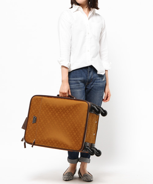 russet for traveller(ラシット フォー トラベラー)の「モノグラムトロリーバッグ【Trolley】(スーツケース/キャリーバッグ・レディース・ブラウン/カモフラージュ/ネイビー・FREE)」の9枚目の写真