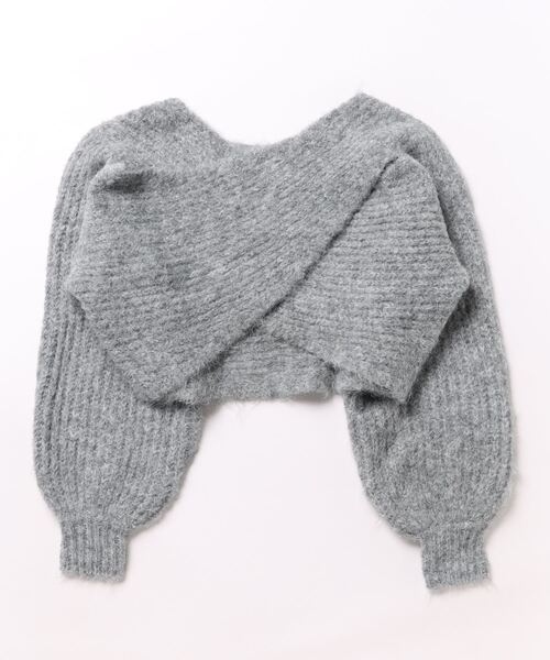 archives（アルシーヴ）の「起毛2WAYクロスリブニット（ニット/セーター・レディース・オレンジ/グレー/ブラウン/アイボリー/グリーン/ベージュ/ピンク/チャコールグレー・MEDIUM）」の3枚目の写真