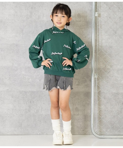 ANAP kids（アナップキッズ）の「英字柄裏毛スウェットパーカー【親子お揃い】（パーカー・キッズ・ブラック/グレー/グリーン・120cm/110cm/130cm）」の9枚目の写真