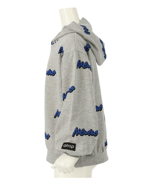 ANAP kids（アナップキッズ）の「英字柄裏毛スウェットパーカー【親子お揃い】（パーカー・キッズ・ブラック/グレー/グリーン・120cm/110cm/130cm）」の11枚目の写真