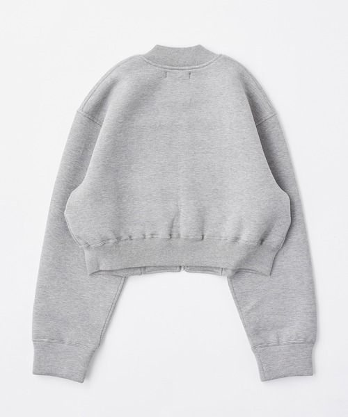 UNFIL(アンフィル)の「unfil アンフィル / double faced jersey cropped zip jacket ダブルフェイスドジャージークロップドジップジャケット / WFSP-UW109(ブルゾン・レディース・オートミール/ヘザーグレー・1)」の8枚目の写真