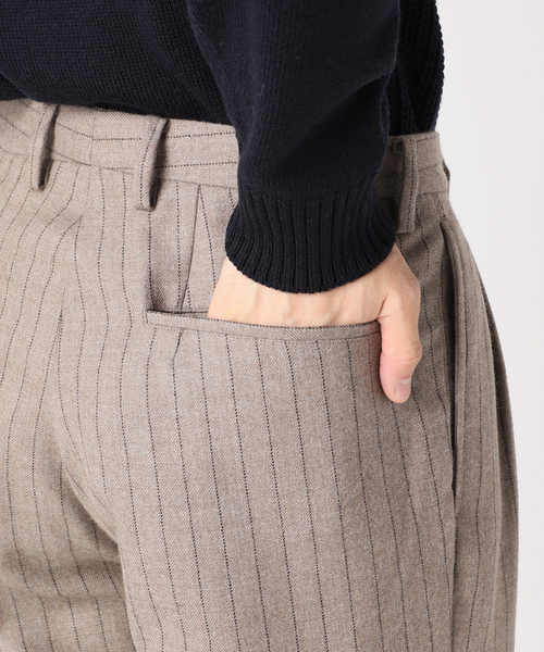 EDIFICE（エディフィス）の「E.フレンチ ツータック テーパード ストライプ（スラックス・メンズ・ベージュ・46/44/48）」の6枚目の写真