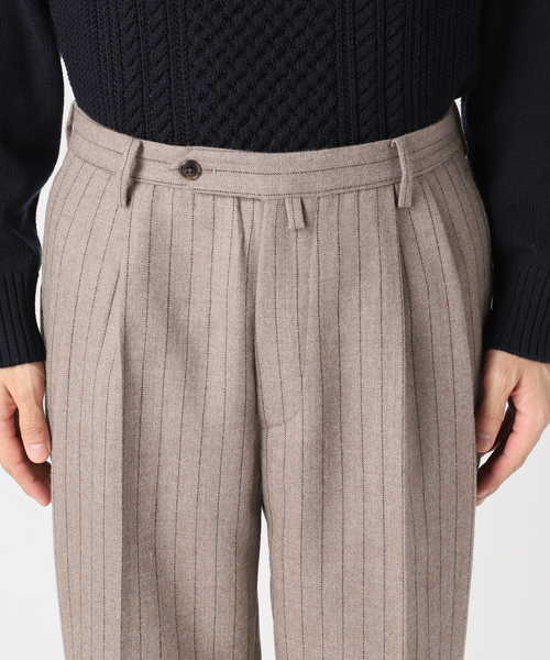 EDIFICE（エディフィス）の「E.フレンチ ツータック テーパード ストライプ（スラックス・メンズ・ベージュ・46/44/48）」の8枚目の写真