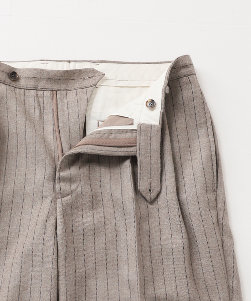 EDIFICE（エディフィス）の「E.フレンチ ツータック テーパード ストライプ（スラックス・メンズ・ベージュ・46/44/48）」の13枚目の写真