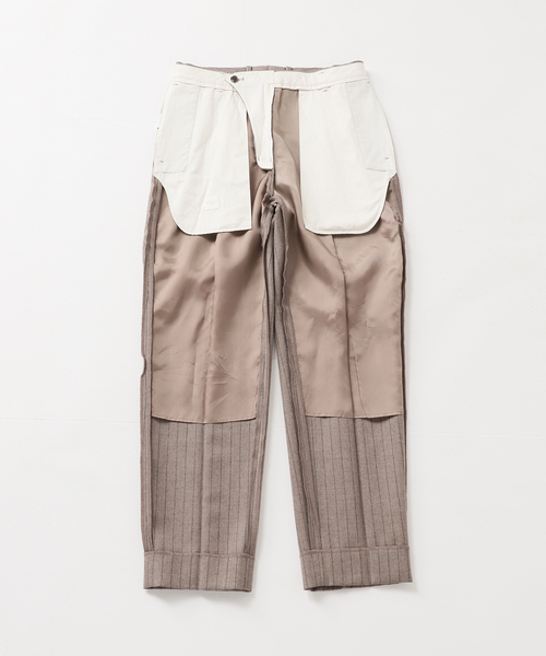 EDIFICE（エディフィス）の「E.フレンチ ツータック テーパード ストライプ（スラックス・メンズ・ベージュ・46/44/48）」の14枚目の写真