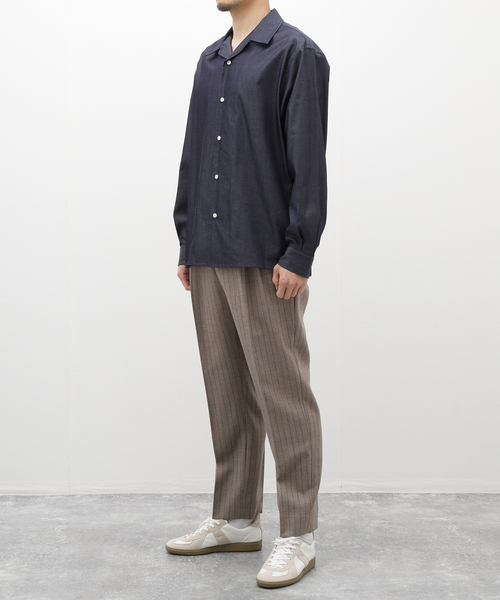 EDIFICE（エディフィス）の「E.フレンチ ツータック テーパード ストライプ（スラックス・メンズ・ベージュ・46/44/48）」の17枚目の写真