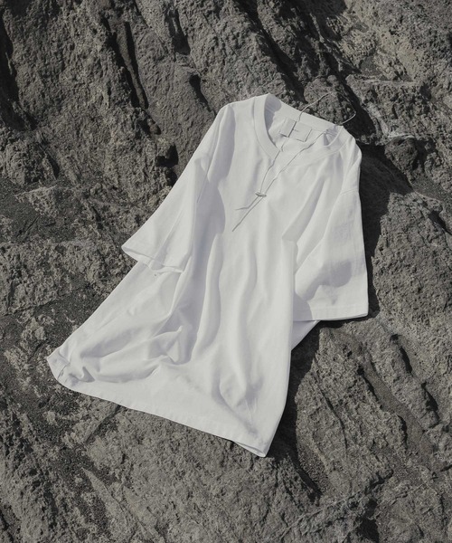 remer（リメール）の「Royal cotton crew neck Tee / ロイヤルコットンクルーネックT（Tシャツ/カットソー・メンズ・ブラック/ホワイト・LARGE/MEDIUM/SMALL）」の8枚目の写真