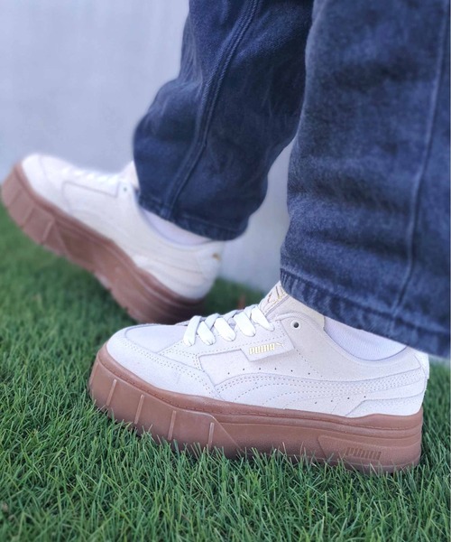 PUMA（プーマ）の「PUMA/プーマ メイズ スタック ソフト ウィンター ウィメンズ レディース 厚底 クッショニング 393065（スニーカー・レディース・ホワイト/ブラック・24.5cm/24.0cm/25.0cm/23.5cm/23.0cm）」の3枚目の写真