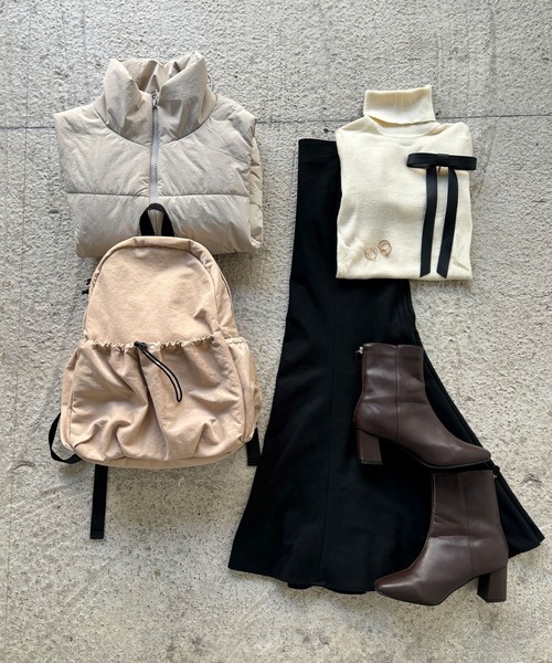セール】ドローストリング ポケット シャーリング ショルダー