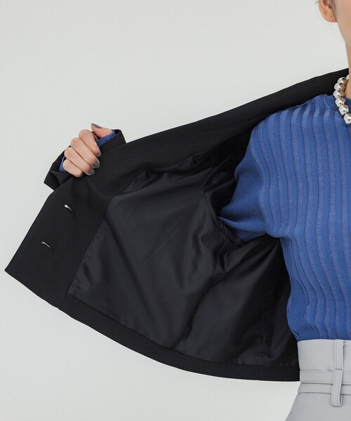 グラシアギャザーショートジャケット- セットアップ 可