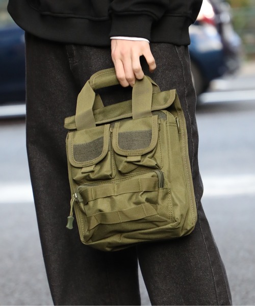セール】【SETUP7】ミリタリーユーティリティショルダーバッグ KNF037
