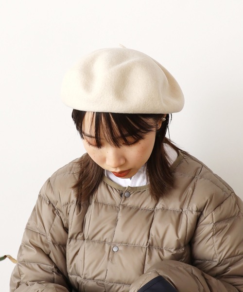 milsa（ミルサ）の「milsa/ミルサ BASQEW BERET ベレー帽（ハンチング/ベレー帽・レディース・キャメル/ライトベージュ/ワイン/グレー/ブラック・M/57.5cm）」の8枚目の写真