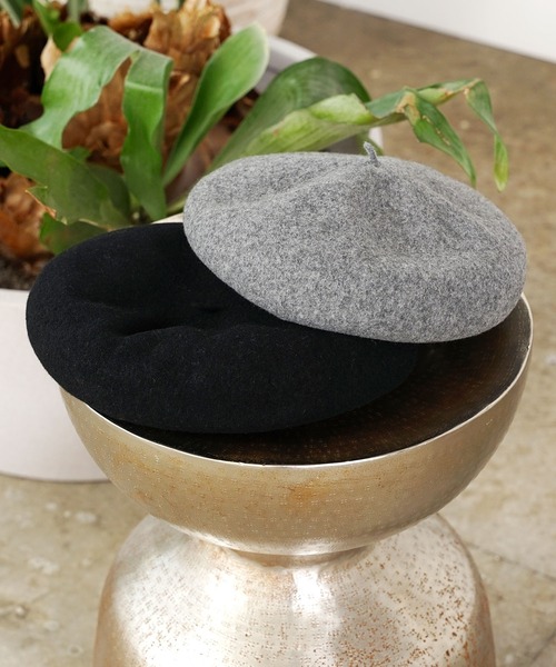 milsa（ミルサ）の「milsa/ミルサ BASQEW BERET ベレー帽（ハンチング/ベレー帽・レディース・キャメル/ライトベージュ/ワイン/グレー/ブラック・M/57.5cm）」の15枚目の写真