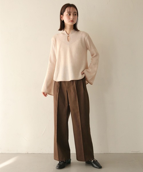 CLEIO（クレイオ）の「【CLEIO】涙開きベルスリーブニット（ニット/セーター・レディース・アイボリー/テラコッタ/ベージュ・FREE）」の21枚目の写真