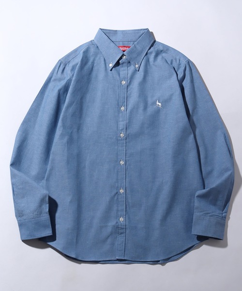 Healthknit(ヘルスニット)の「【Healthknit/ヘルスニット】ブロード ロングスリーブ ボタンダウン ワンポイントシャツ(シャツ/ブラウス・メンズ・ブルー/ワイン/ネイビー/ダークブルー/ホワイト/サーモンピンク・M/L/XL)」の10枚目の写真