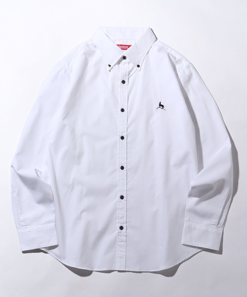 Healthknit(ヘルスニット)の「【Healthknit/ヘルスニット】ブロード ロングスリーブ ボタンダウン ワンポイントシャツ(シャツ/ブラウス・メンズ・ブルー/ワイン/ネイビー/ダークブルー/ホワイト/サーモンピンク・M/L/XL)」の7枚目の写真