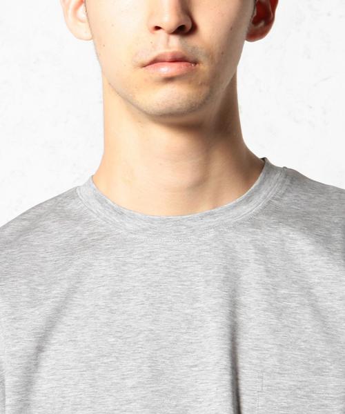 green label relaxing（グリーンレーベルリラクシング）の「HI/G PONTE ポケット BIG-Tシャツ S/S◆（Tシャツ/カットソー・メンズ・ホワイト/グレー/ネイビー/オフホワイト/ブラック/ロイヤルブルー/ダークグレー・MEDIUM/SMALL/LARGE）」の12枚目の写真