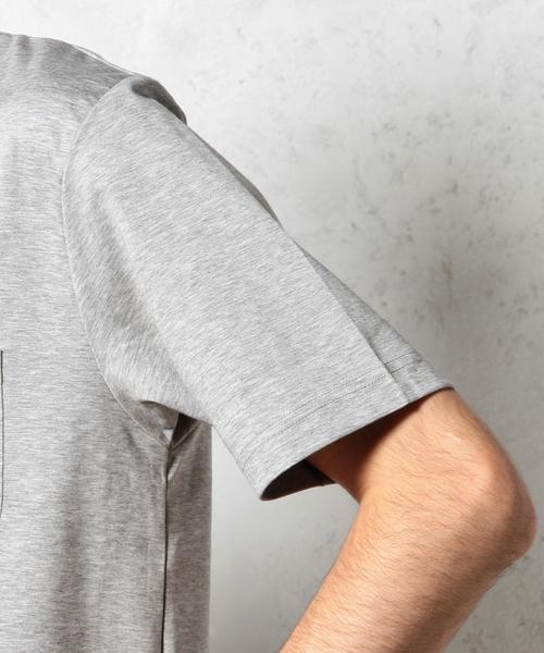 green label relaxing（グリーンレーベルリラクシング）の「HI/G PONTE ポケット BIG-Tシャツ S/S◆（Tシャツ/カットソー・メンズ・ホワイト/グレー/ネイビー/オフホワイト/ブラック/ロイヤルブルー/ダークグレー・MEDIUM/SMALL/LARGE）」の15枚目の写真
