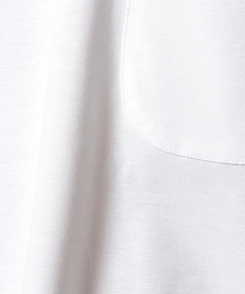 green label relaxing（グリーンレーベルリラクシング）の「HI/G PONTE ポケット BIG-Tシャツ S/S◆（Tシャツ/カットソー・メンズ・ホワイト/グレー/ネイビー/オフホワイト/ブラック/ロイヤルブルー/ダークグレー・MEDIUM/SMALL/LARGE）」の19枚目の写真