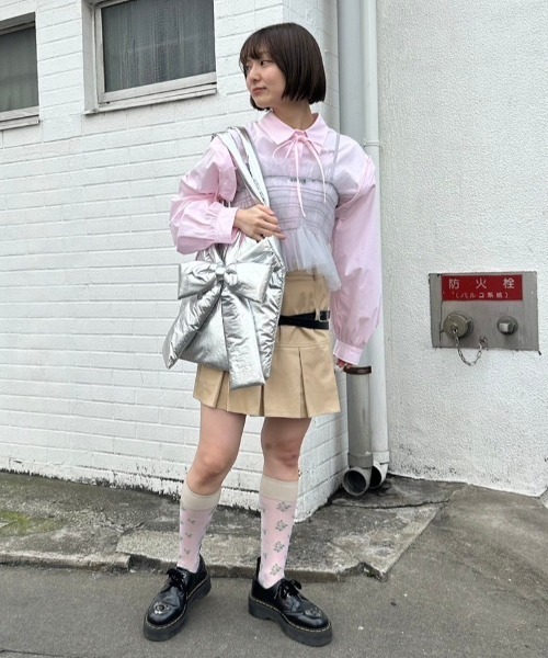 Candy Stripper（キャンディストリッパー）の「GIRL HOOD TULLE キャミソール（キャミソール・レディース・ブラック/ブルー系その他/グレー/オフホワイト・2）」の21枚目の写真