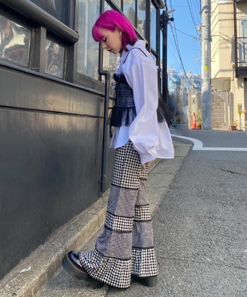 Candy Stripper（キャンディストリッパー）の「GIRL HOOD TULLE キャミソール（キャミソール・レディース・ブラック/ブルー系その他/グレー/オフホワイト・2）」の13枚目の写真