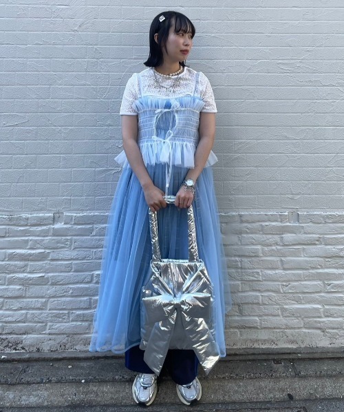 Candy Stripper（キャンディストリッパー）の「GIRL HOOD TULLE キャミソール（キャミソール・レディース・ブラック/ブルー系その他/グレー/オフホワイト・2）」の18枚目の写真