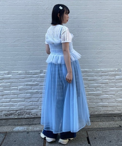 Candy Stripper（キャンディストリッパー）の「GIRL HOOD TULLE キャミソール（キャミソール・レディース・ブラック/ブルー系その他/グレー/オフホワイト・2）」の19枚目の写真