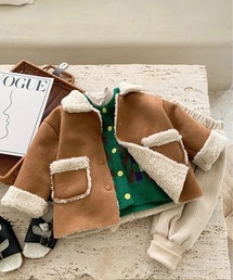Bambin（ボンバン）の「【 Bambin / ボンバン 】 フェイクムートン ボア コート（ムートンコート・キッズ）」