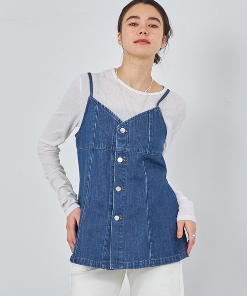 Lee(リー)の「Lee/リー【EC・直営店別注】DENIMビスチェ キャミソール(キャミソール・レディース・ブルー/インディゴブルー/ライトインディゴブルー・FREE)」の22枚目の写真