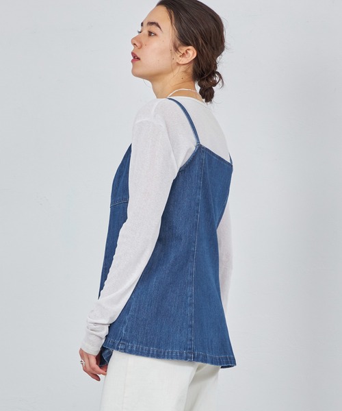 Lee(リー)の「Lee/リー【EC・直営店別注】DENIMビスチェ キャミソール(キャミソール・レディース・ブルー/インディゴブルー/ライトインディゴブルー・FREE)」の21枚目の写真
