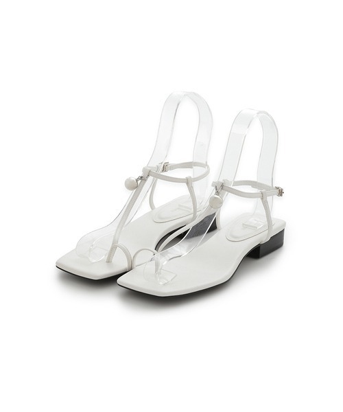 MIESROHE(ミースロエ)の「BALL FLAT SANDAL【サンダル】(サンダル・レディース・ホワイト/ライトグレー/ブラック・38/37/36)」の1枚目の写真