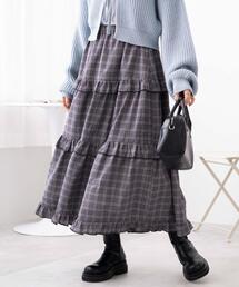 WEGO | WEGO/【24年春夏新作】フリルティアードボリュームスカート(スカート)