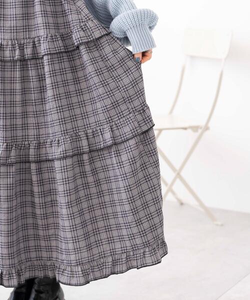 WEGO（ウィゴー）の「WEGO/フリルティアードボリュームスカート（スカート・レディース・グレー系その他2/オレンジ系その他3・FREE）」の6枚目の写真