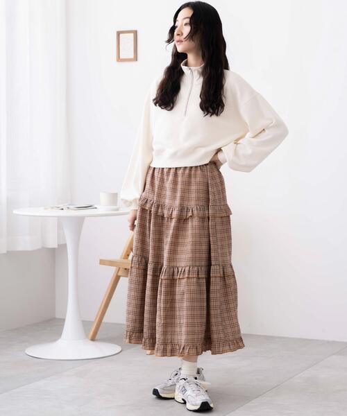 WEGO（ウィゴー）の「WEGO/フリルティアードボリュームスカート（スカート・レディース・グレー系その他2/オレンジ系その他3・FREE）」の14枚目の写真