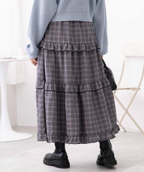 WEGO（ウィゴー）の「WEGO/フリルティアードボリュームスカート（スカート・レディース・グレー系その他2/オレンジ系その他3・FREE）」の9枚目の写真