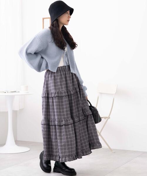 WEGO（ウィゴー）の「WEGO/フリルティアードボリュームスカート（スカート・レディース・グレー系その他2/オレンジ系その他3・FREE）」の10枚目の写真