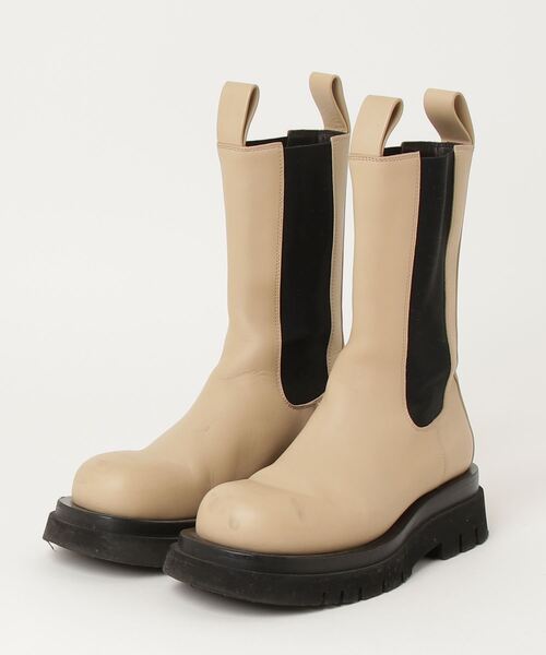BOTTEGA VENETA ブーツ EU43(28cm位) ベージュx黒 【古着】【中古 