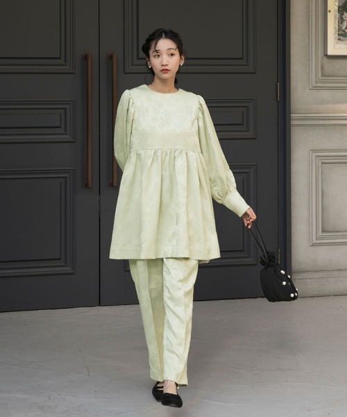 セール】【forksy.】【オケージョン対応】サテンジャガードボリューム