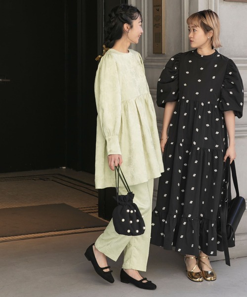 セール】【forksy.】【オケージョン対応】サテンジャガードボリューム