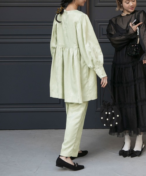 セール】【forksy.】【オケージョン対応】サテンジャガードボリューム