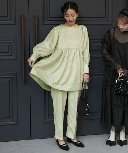 セール】【forksy.】【オケージョン対応】サテンジャガードボリューム