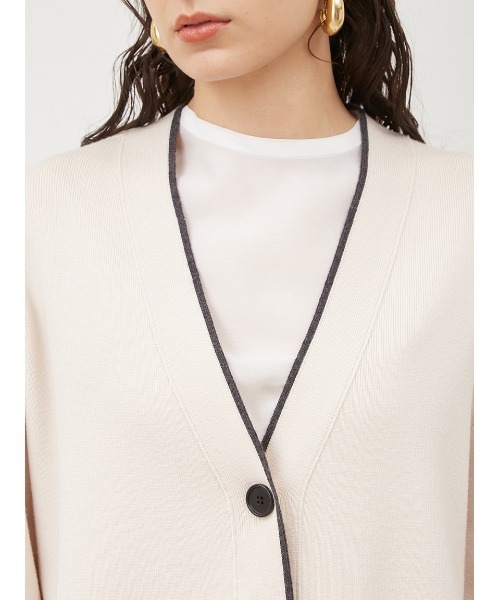 Mila Owen（ミラオーウェン）の「ミドル丈ベーシックカーディガン（カーディガン/ボレロ・レディース・アイボリー/ブルー/グレー・FREE）」の6枚目の写真