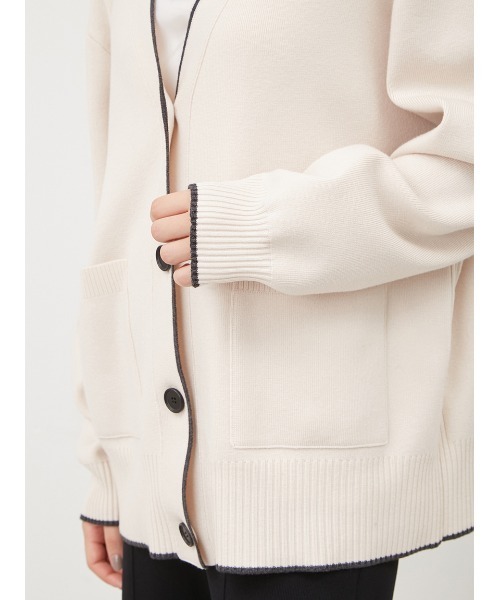 Mila Owen（ミラオーウェン）の「ミドル丈ベーシックカーディガン（カーディガン/ボレロ・レディース・アイボリー/ブルー/グレー・FREE）」の8枚目の写真