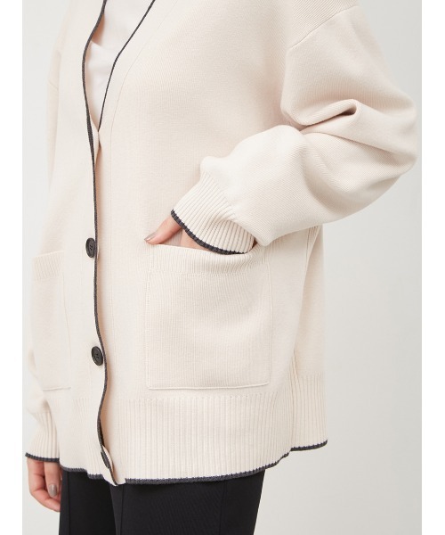 Mila Owen（ミラオーウェン）の「ミドル丈ベーシックカーディガン（カーディガン/ボレロ・レディース・アイボリー/ブルー/グレー・FREE）」の9枚目の写真