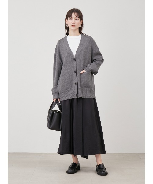 Mila Owen（ミラオーウェン）の「ミドル丈ベーシックカーディガン（カーディガン/ボレロ・レディース・アイボリー/ブルー/グレー・FREE）」の13枚目の写真