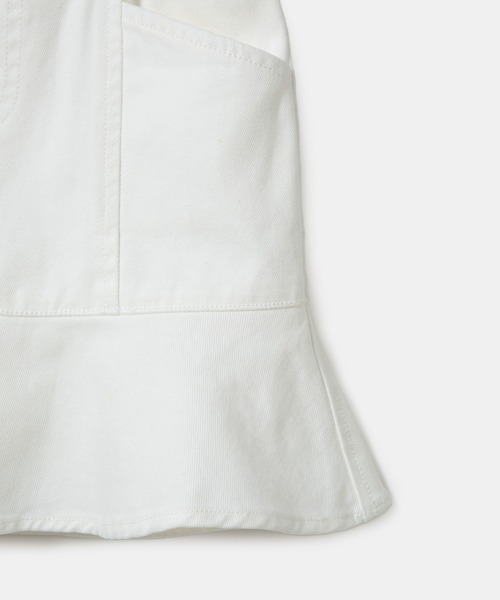 ROPE' PICNIC（ロペピクニック）の「【KIDS】ホワイトデニム切り替えフレアスカート/リンクコーデ（デニムスカート・キッズ・ホワイト・110/120/130/140/150）」の10枚目の写真
